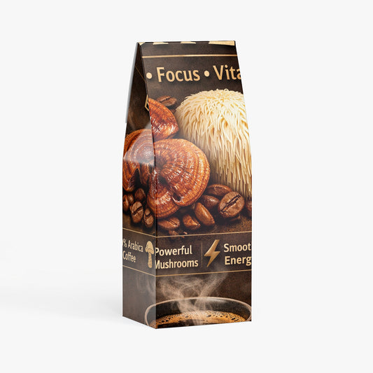 Mendingo Vitality Mushroom Coffee – Premium Medium Roast Blend- Dark Chocolate
