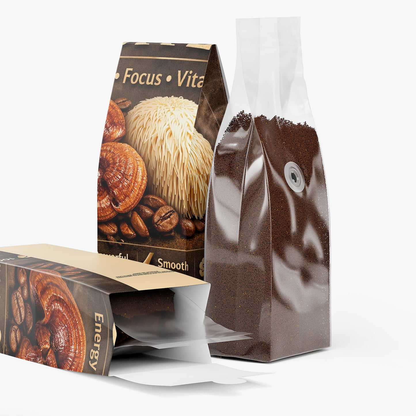 Mendingo Vitality Mushroom Coffee – Premium Medium Roast Blend- Dark Chocolate