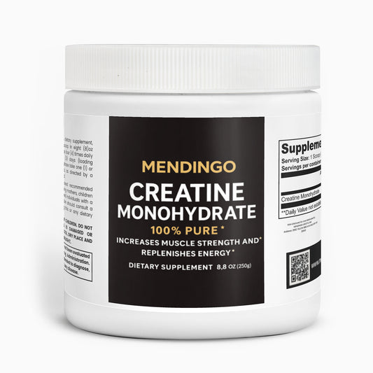 Creatine Monohydrate - Pure Muscle Building Supplement | Strength & Performance | Mendingo