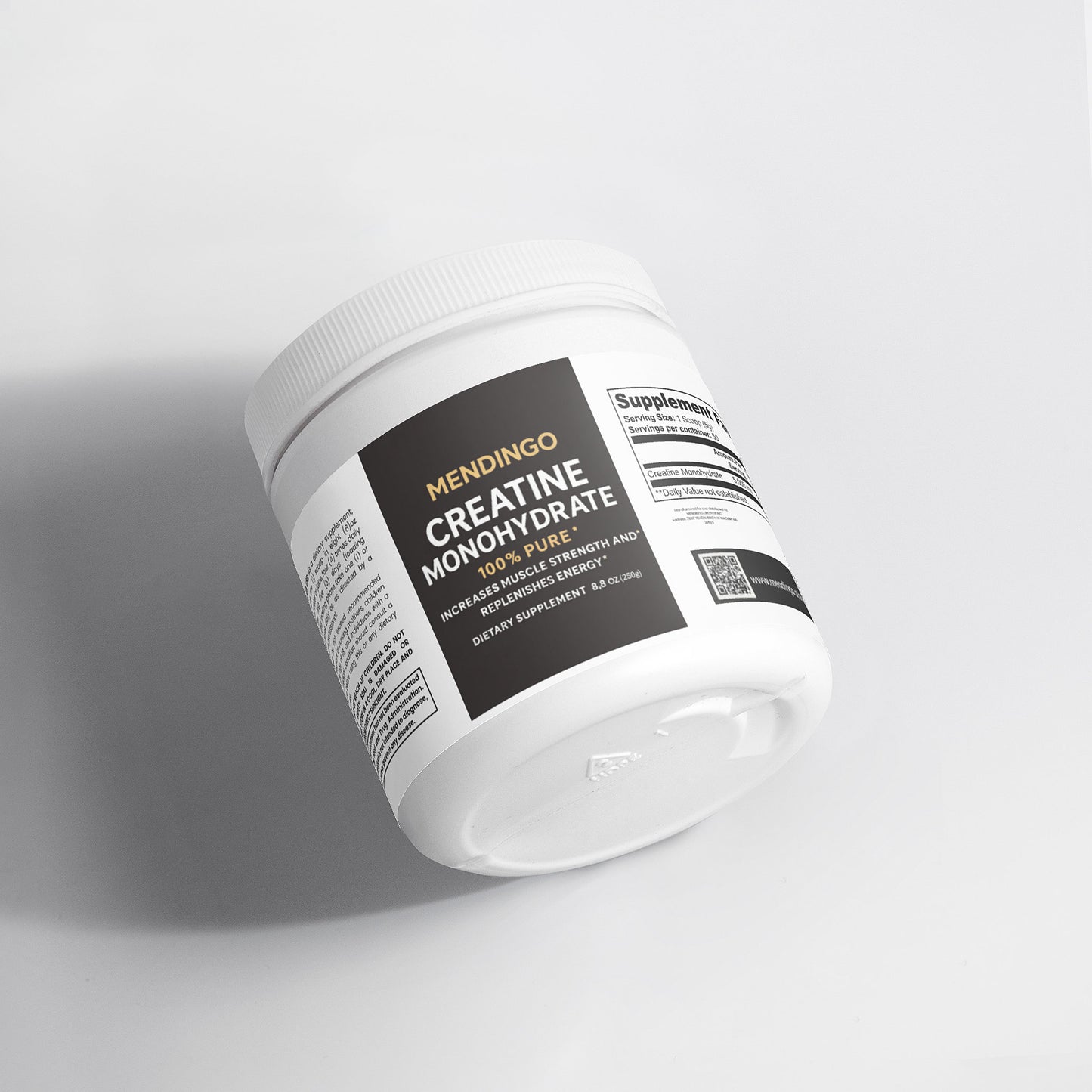Creatine Monohydrate - Pure Muscle Building Supplement | Strength & Performance | Mendingo