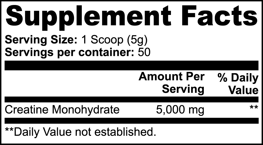 Creatine Monohydrate - Pure Muscle Building Supplement | Strength & Performance | Mendingo